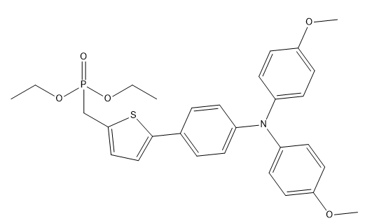 diethyl ((5-(4-(bis(4-methoxyphenyl)amino)phenyl)thiophen-2-yl)methyl)phosphonate
