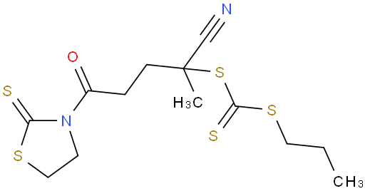 2-cyano-5-oxo-5-(2-thioxothiazolidin-3-yl)pentan-2-yl propyl carbonotrithioate