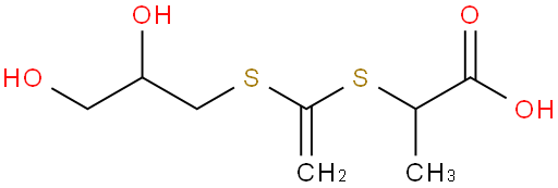 2-((((2,3-dihydroxypropyl)thio)carbonothioyl)thio)propanoic acid