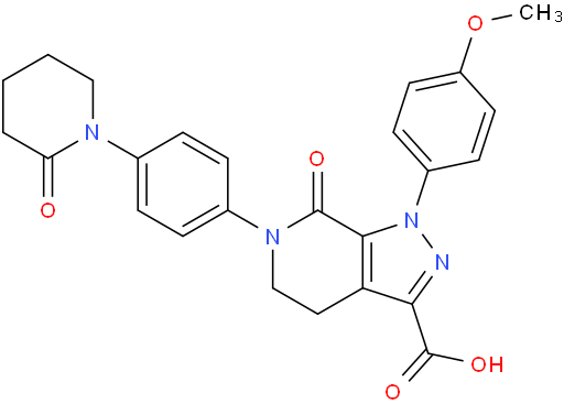 1- (4-methoxyphenyl) -7-oxo-6- [4- (2-oxopyridine-1-yl) phenyl] -4,5,6,7-tetrahydro-1H-pyrazolo [3,4-c] pyridine-3-carboxylic acid