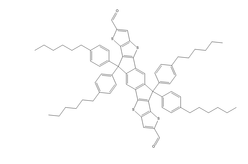 6,6,12,12-Tetrakis(4-hexylphenyl)-6,12-dihydrodithieno[2,3-d:2',3'-d']-s-indaceno[1,2-b:5,6-b']dithiophene-2,8-dicarboxaldehyde