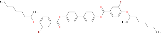 [1,1'-biphenyl]-4,4'-diyl bis(3-bromo-4-(octan-2-yloxy)benzoate)
